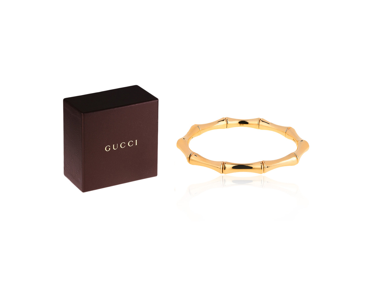 Изысканный золотой браслет Gucci Bamboo