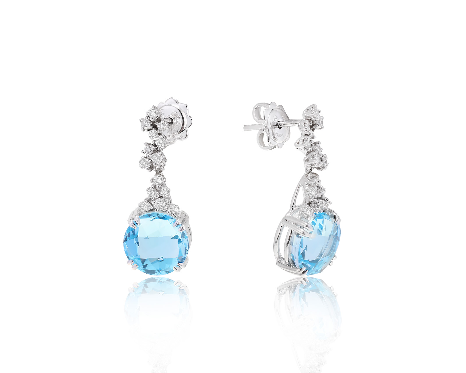 Оригинальные золотые серьги с топазами 7.50ct Alfieri ) <img decoding=