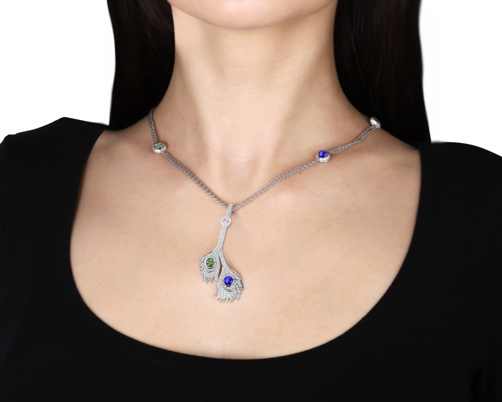 Оригинальное золотое колье Carrera y Carrera Peacock