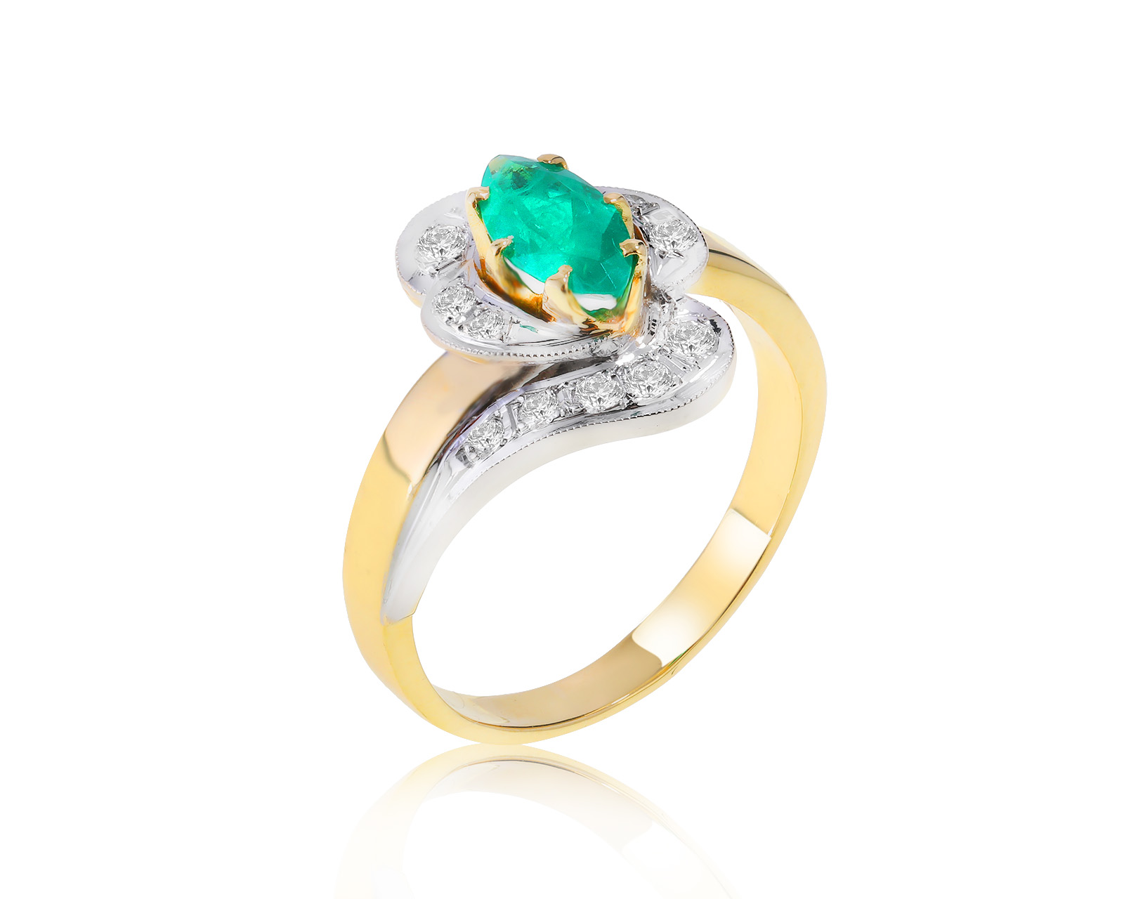 Красивое золотое кольцо с изумрудом 0.72ct 280922/3