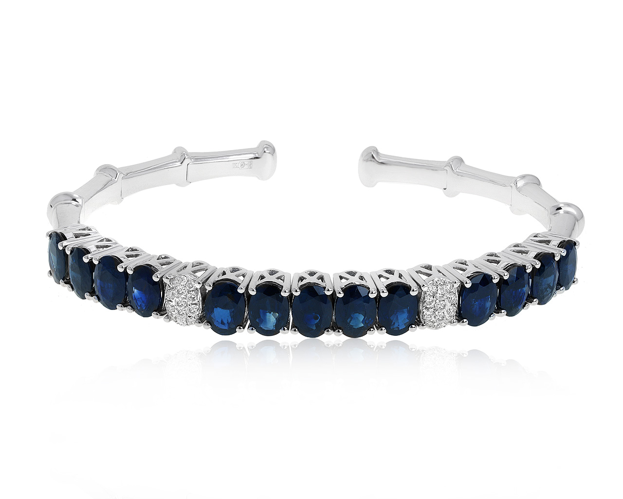 Потрясающий золотой браслет с сапфирами 11.37ct