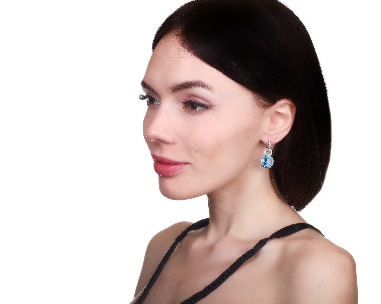 Оригинальные золотые серьги с топазами 9.58ct Deambrogio Fratelli