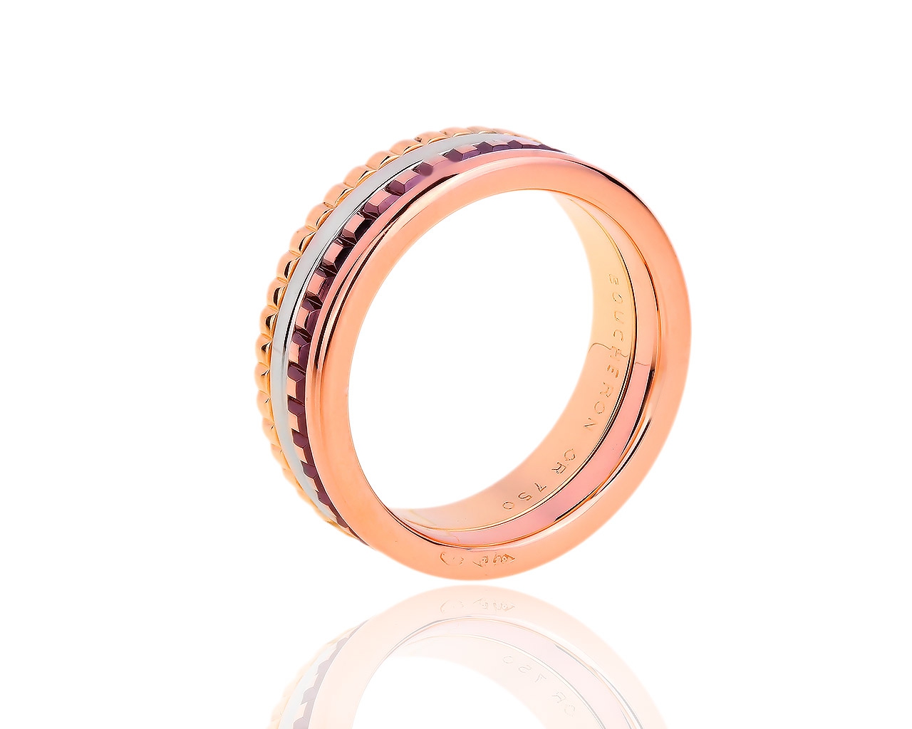 Интересное золотое кольцо Boucheron Quatre