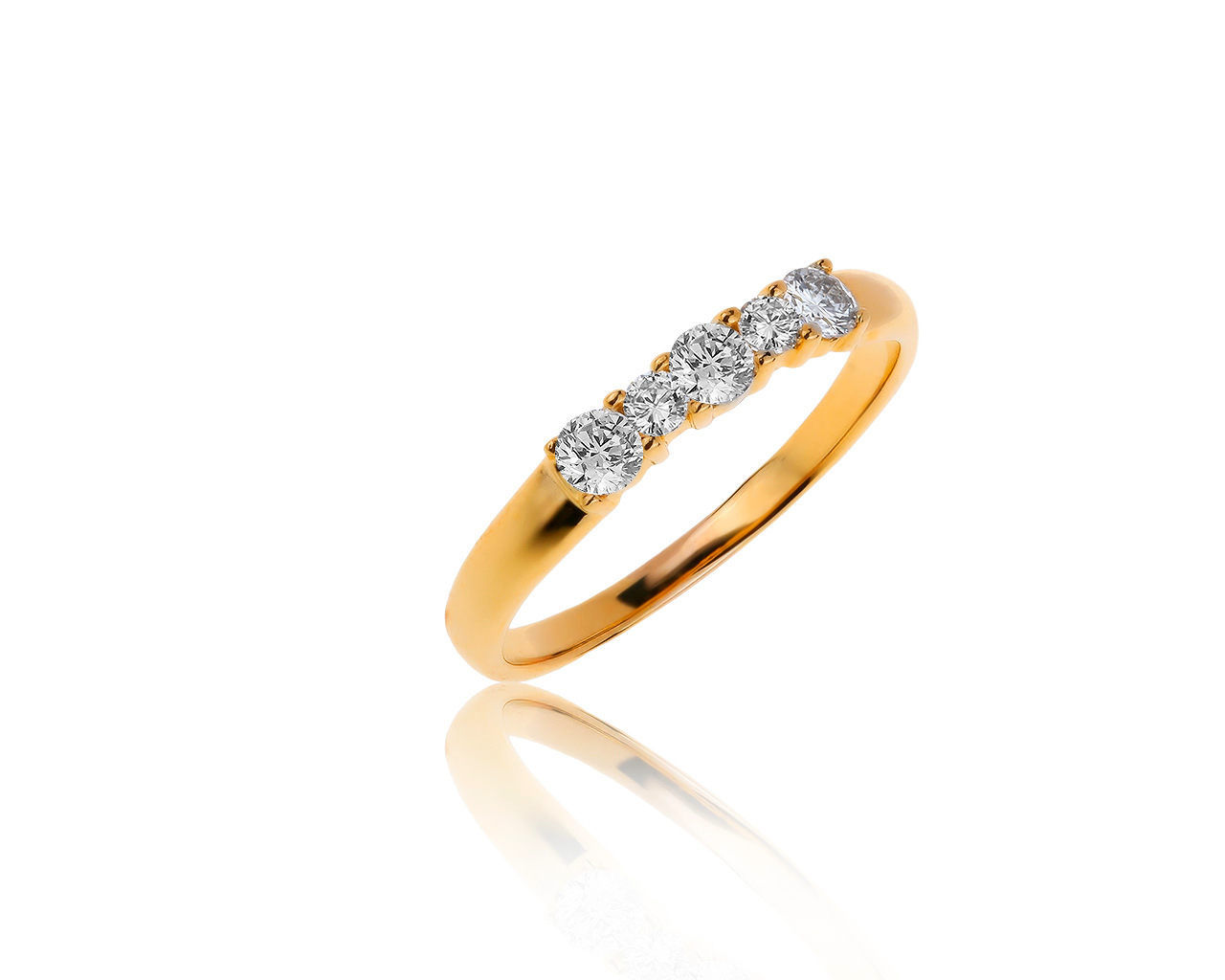 Оригинальное золотое кольцо с бриллиантами 0.40ct Tiffany&Co
