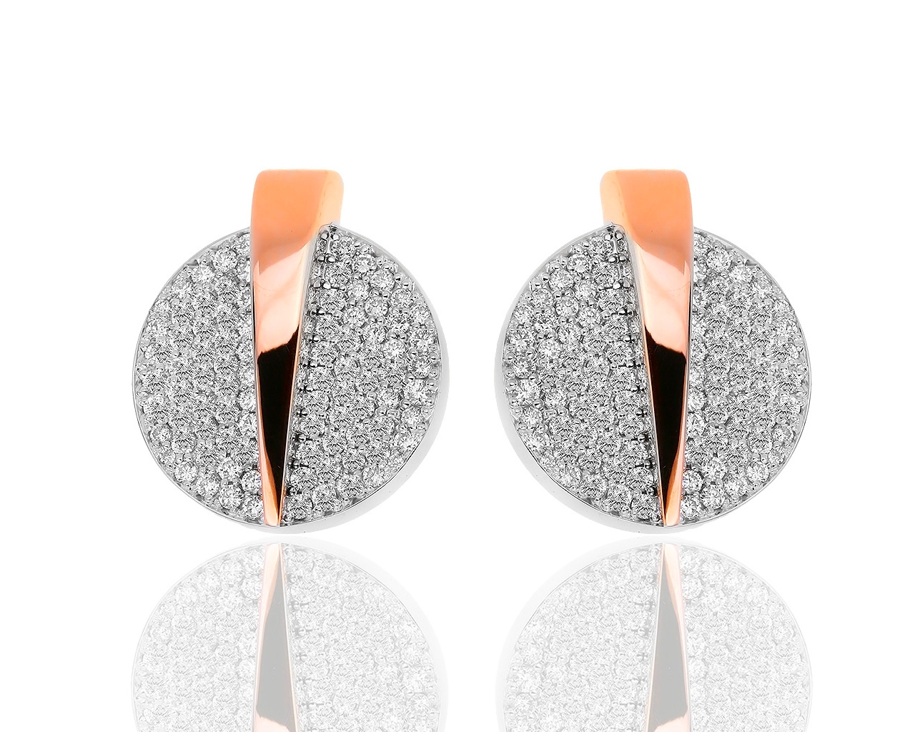 Изящные золотые серьги с бриллиантами 1.90ct Casa Gi 091218/4