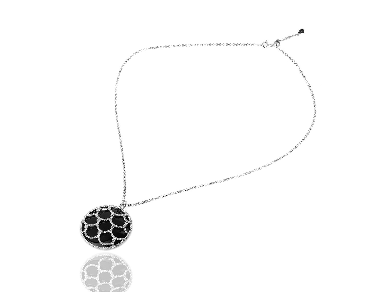 Золотая подвеска с ониксом и бриллиантами 1.40ct Saggi