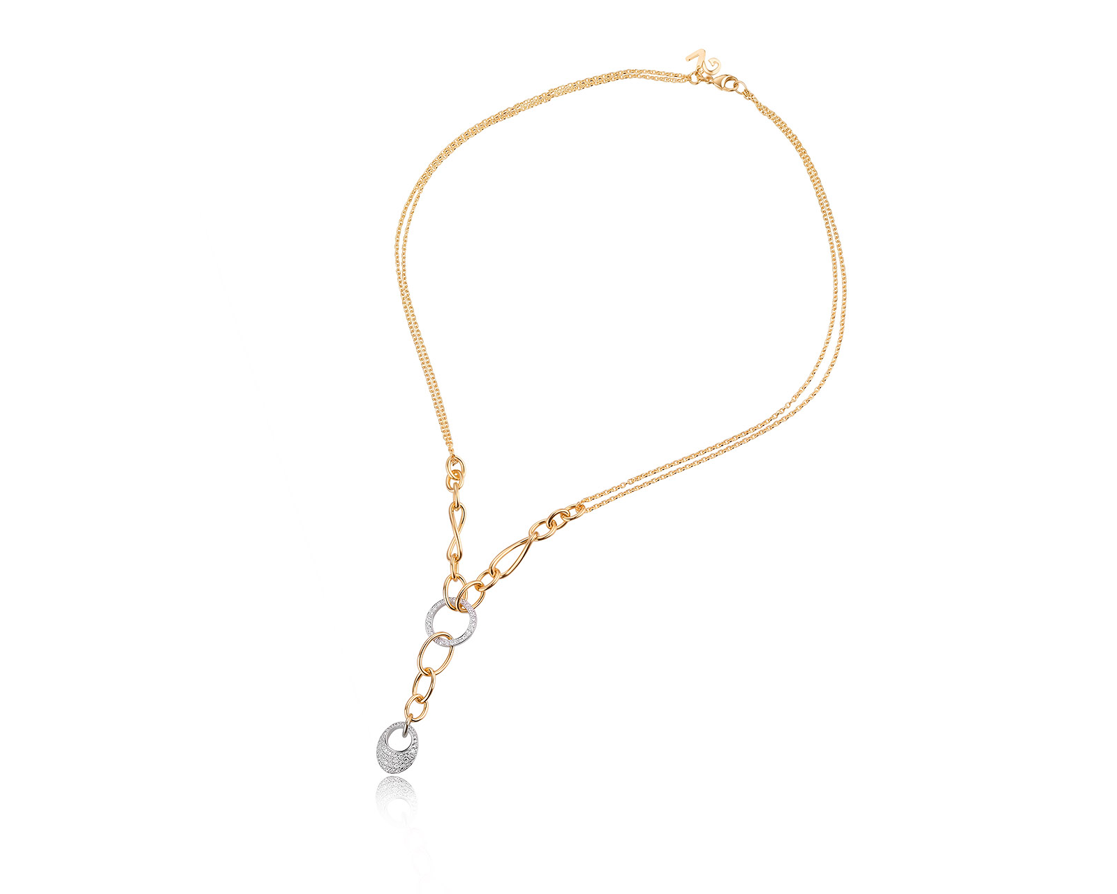 Оригинальное золотое колье с бриллиантами 0.79ct Giorgio Visconti
