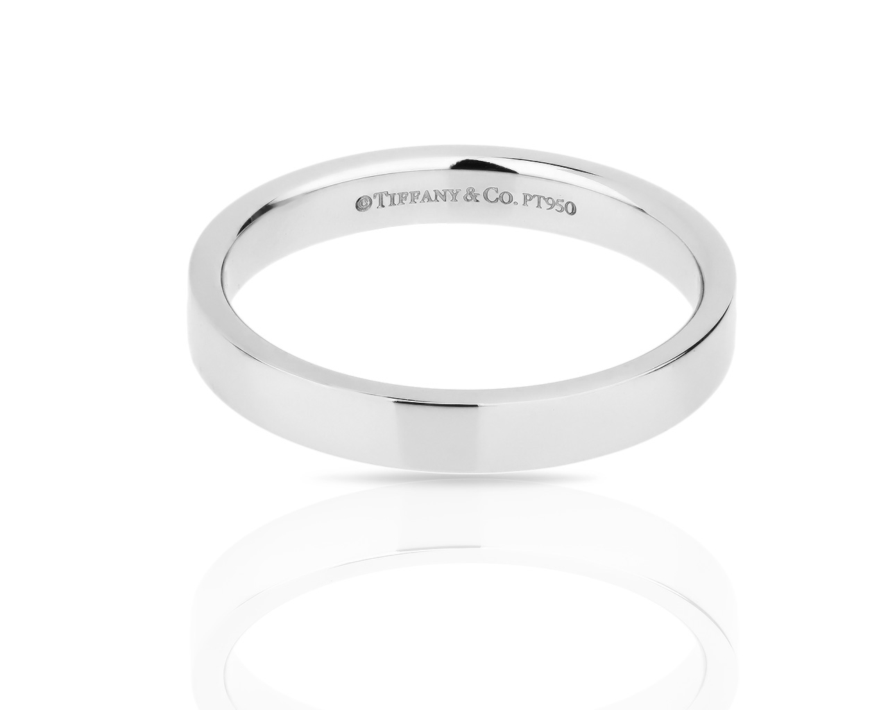 Утонченное платиновое кольцо Tiffany & Co Flat