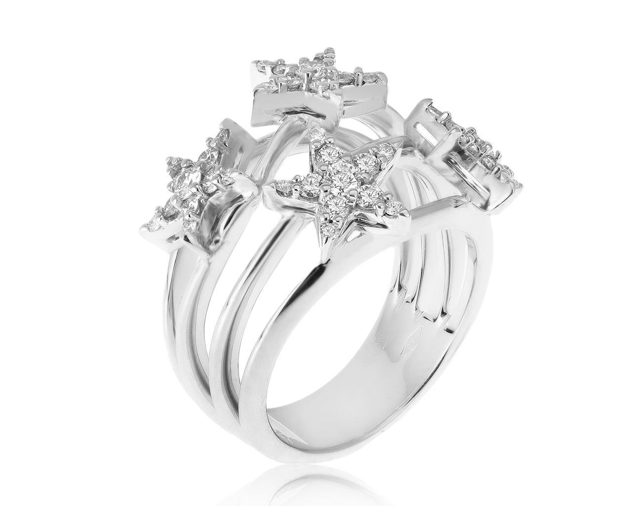 Оригинальное золотое кольцо с бриллиантами 0.80ct Luca Carati 291220/2