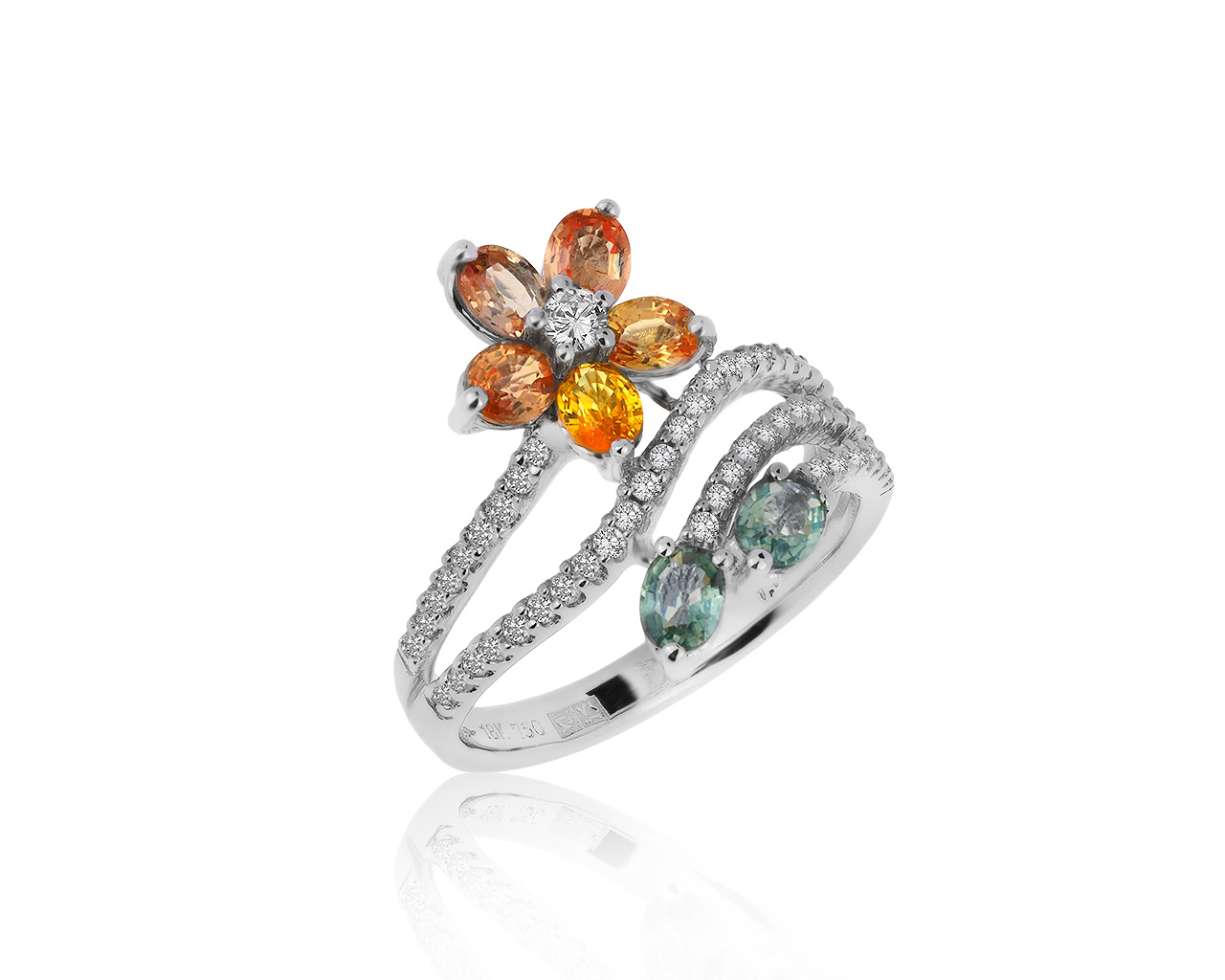 Завораживающее золотое кольцо с сапфирами 1.70ct 280519/3