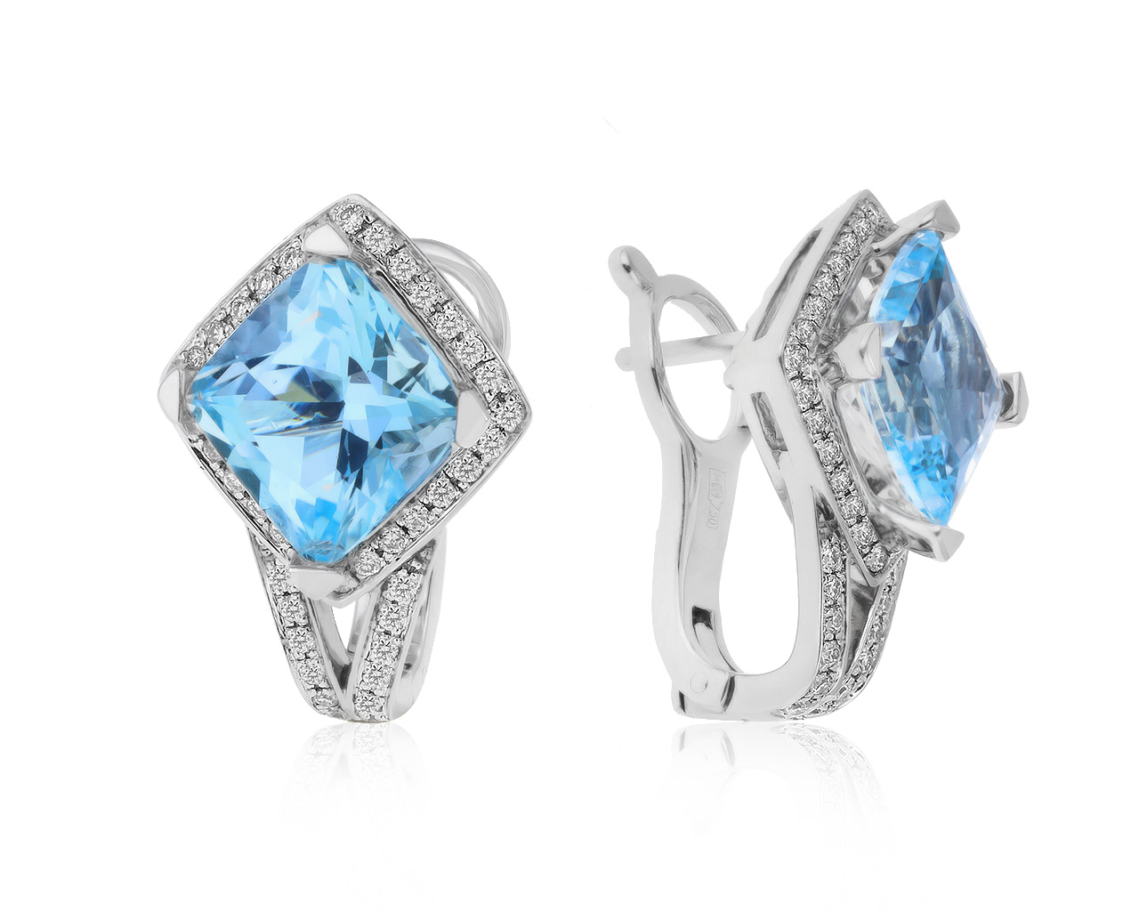 Оригинальные золотые серьги с топазами 7.41ct Mauboussin Fou De Toi 020621/2