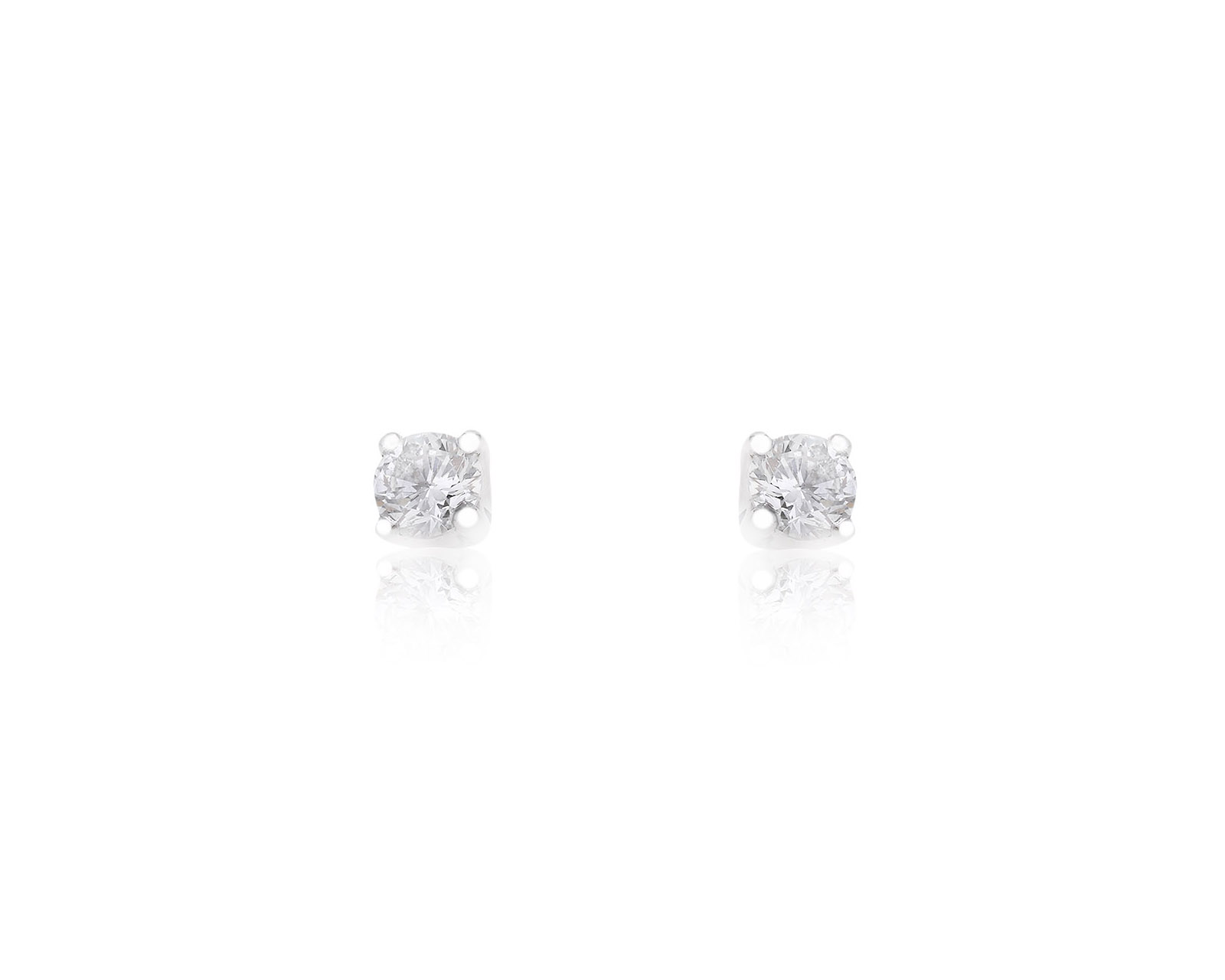 Изящные платиновые серьги с бриллиантами 0.44ct