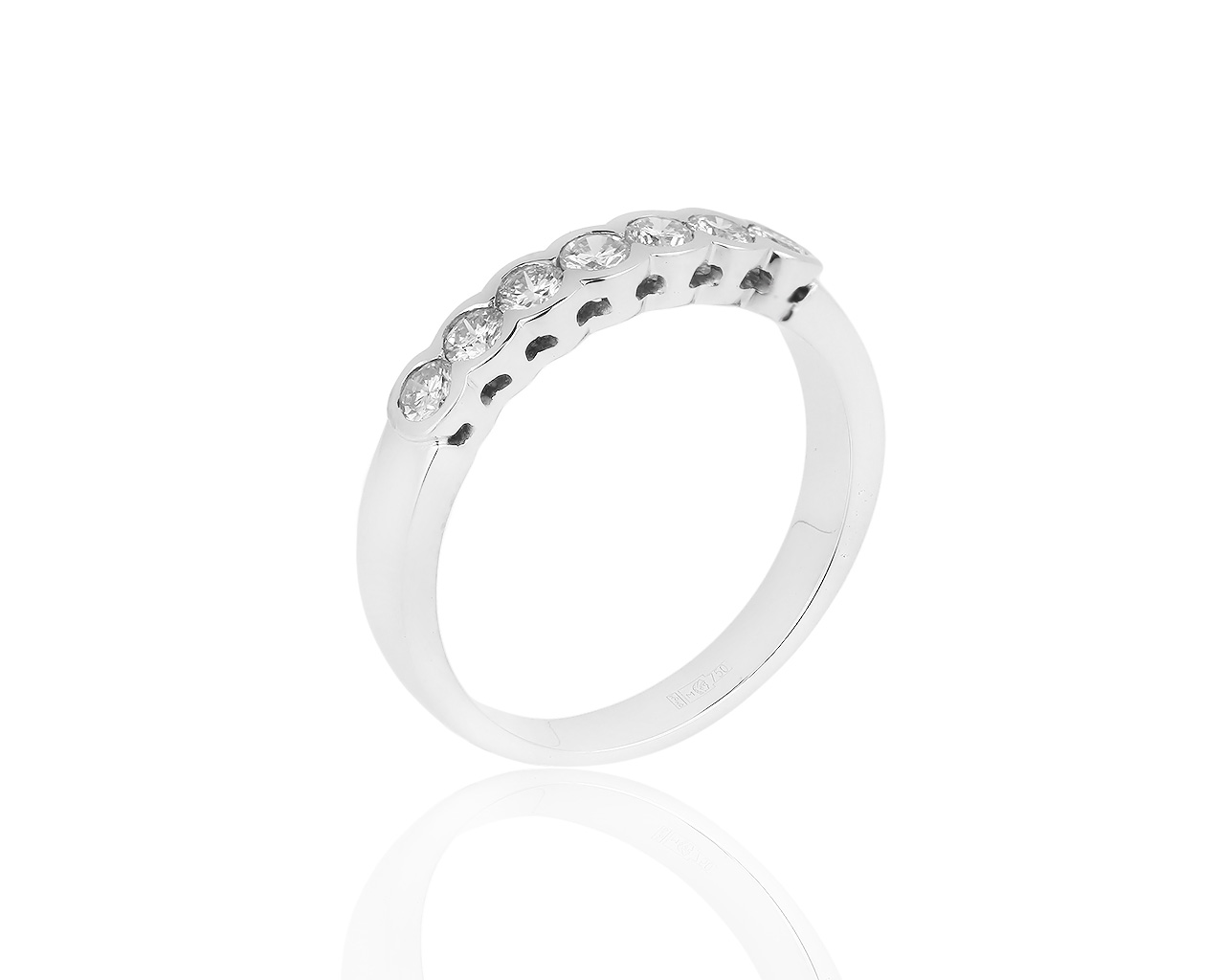 Лаконичное золотое кольцо с бриллиантами 0.62ct