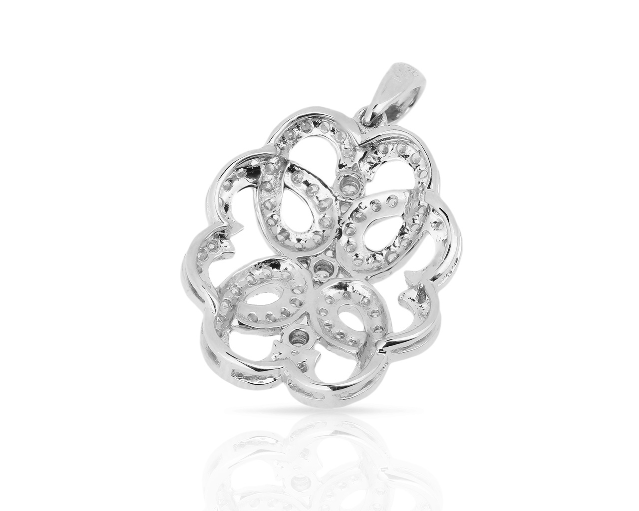Красивая золотая подвеска с бриллиантами 0.60ct