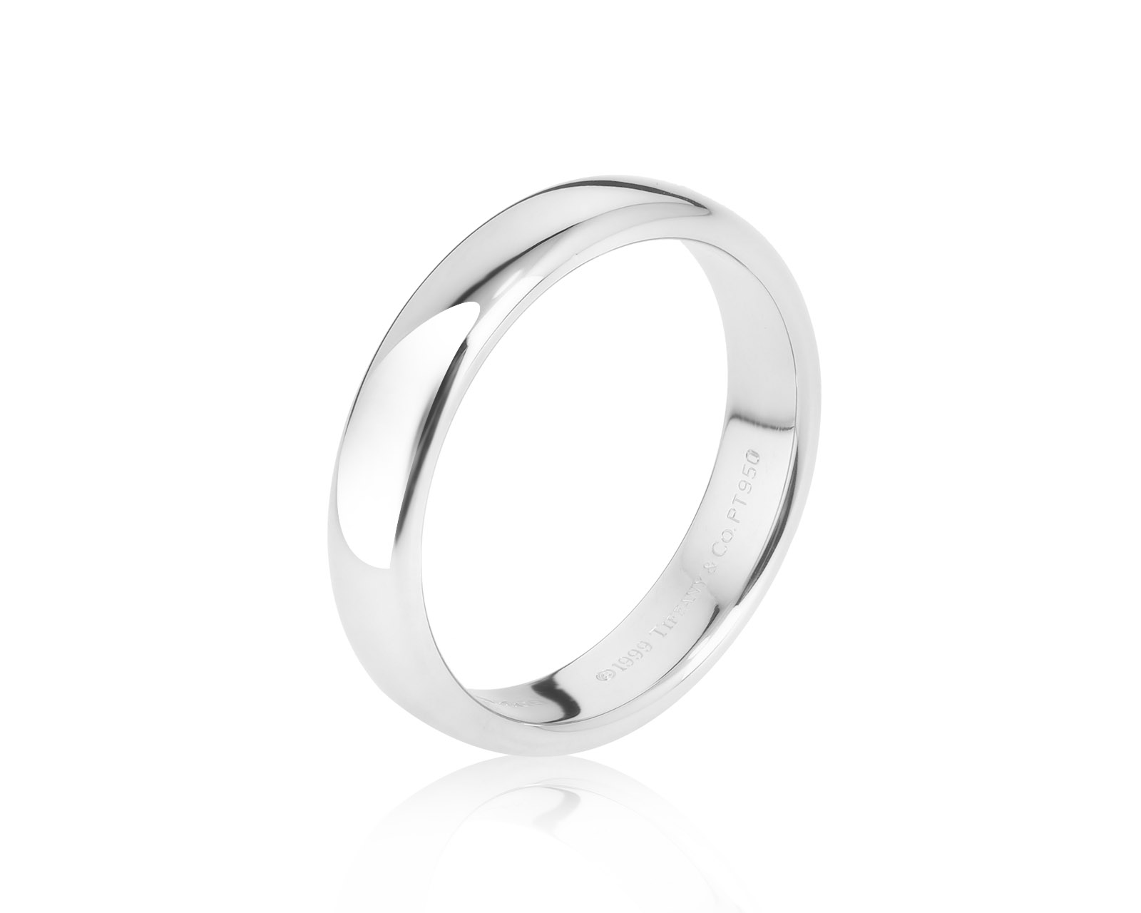 Оригинальное платиновое кольцо Tiffany&Co Classic 270122/3