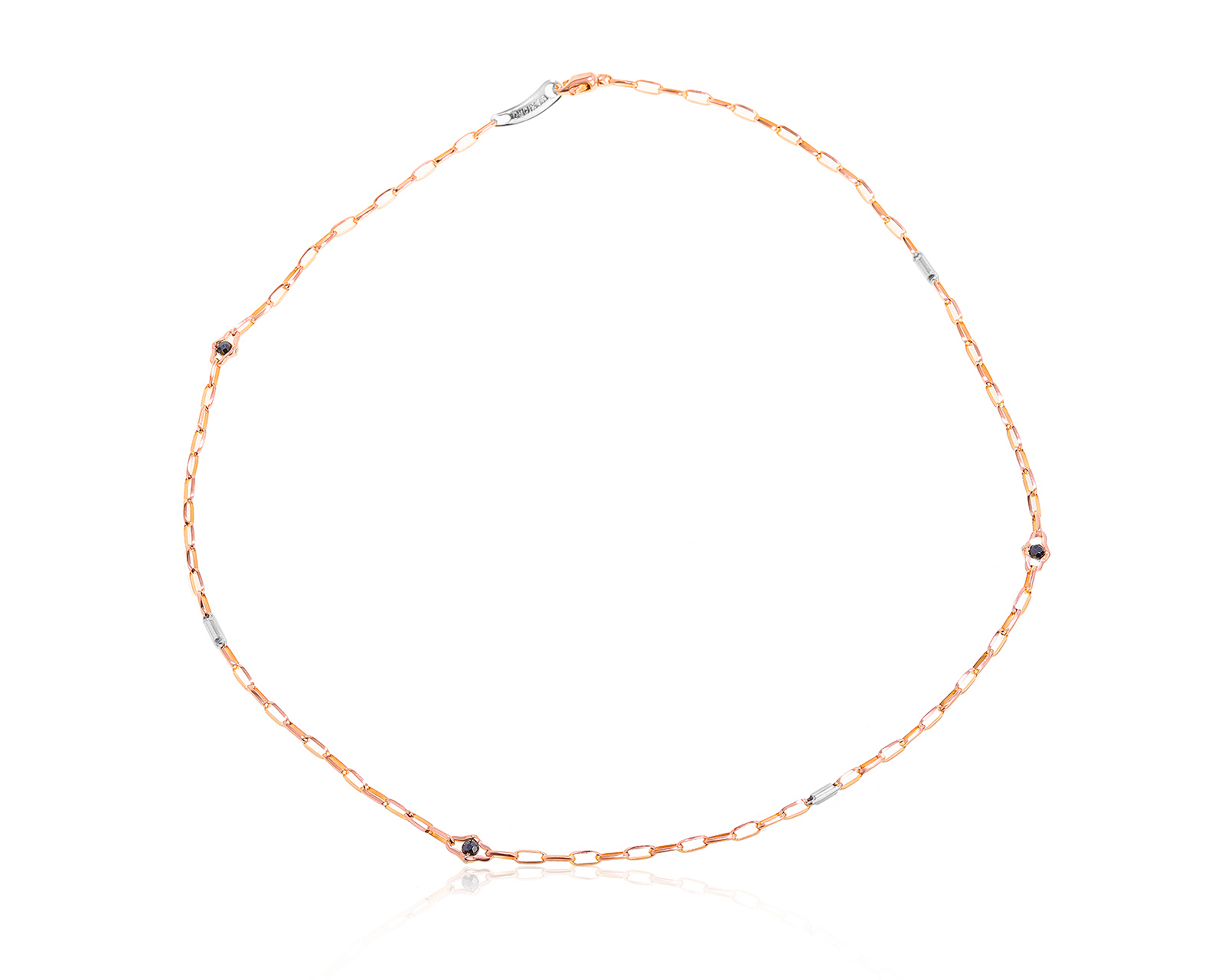 Оригинальная золотая цепь с ониксами 0.45ct Maxioro