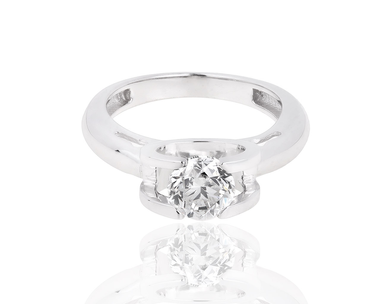 Помолвочное золотое кольцо с бриллиантом 1.00ct 171018/3 Помолвочное золотое кольцо с бриллиантом 1.00ct 171018/3