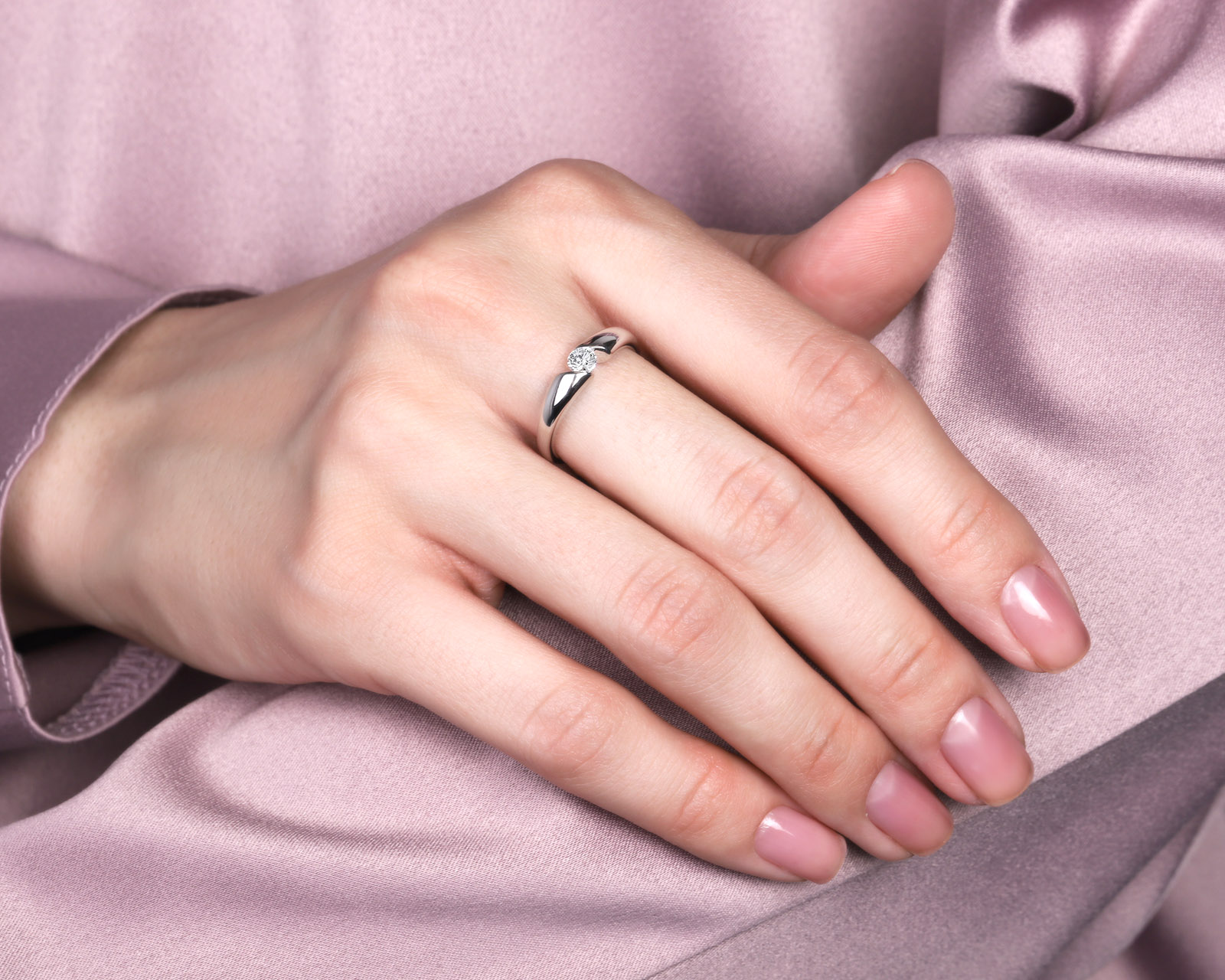 Золотое кольцо с бриллиантом 0.20ct
