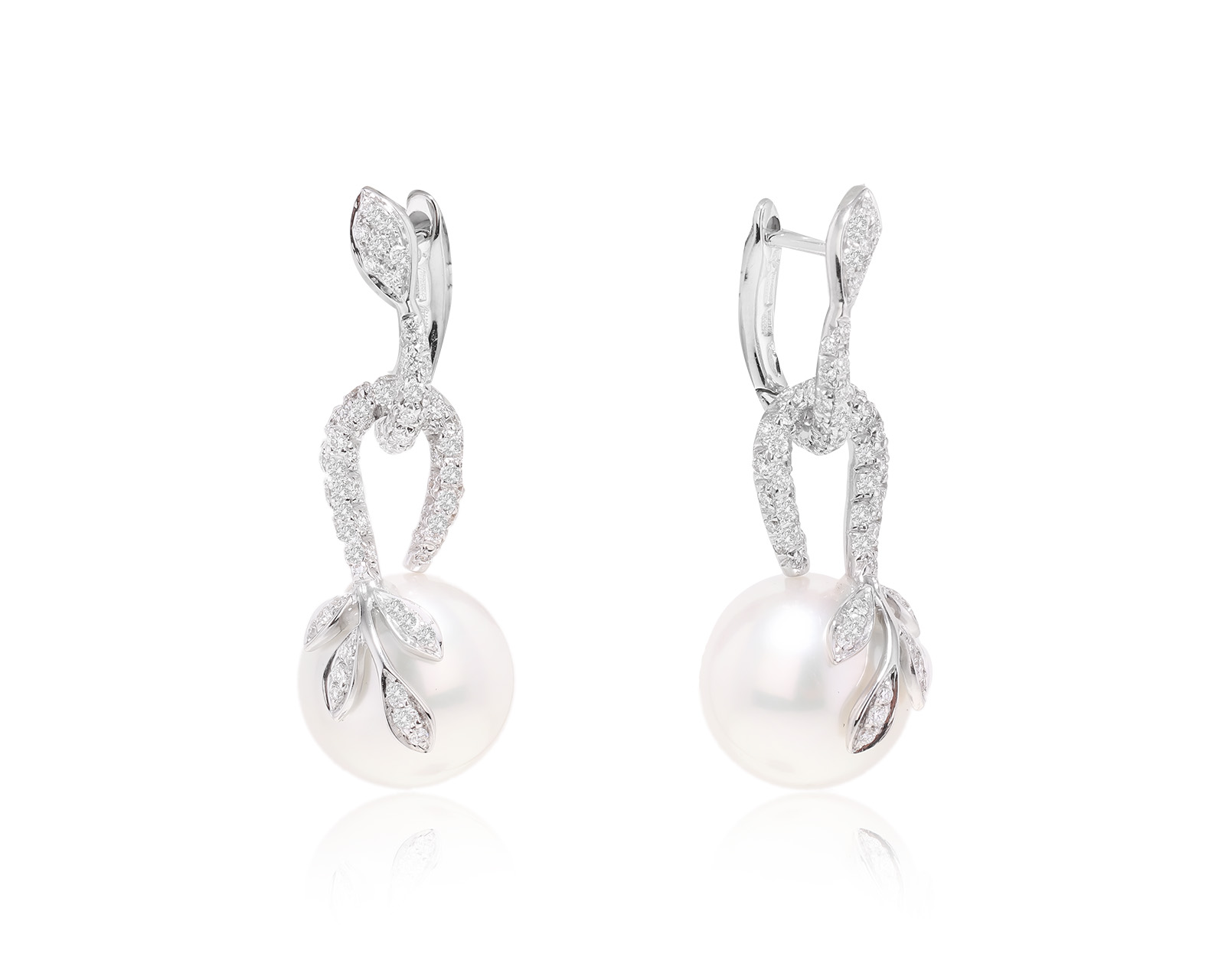 Оригинальные золотые серьги с жемчугом Mikimoto 030923/4