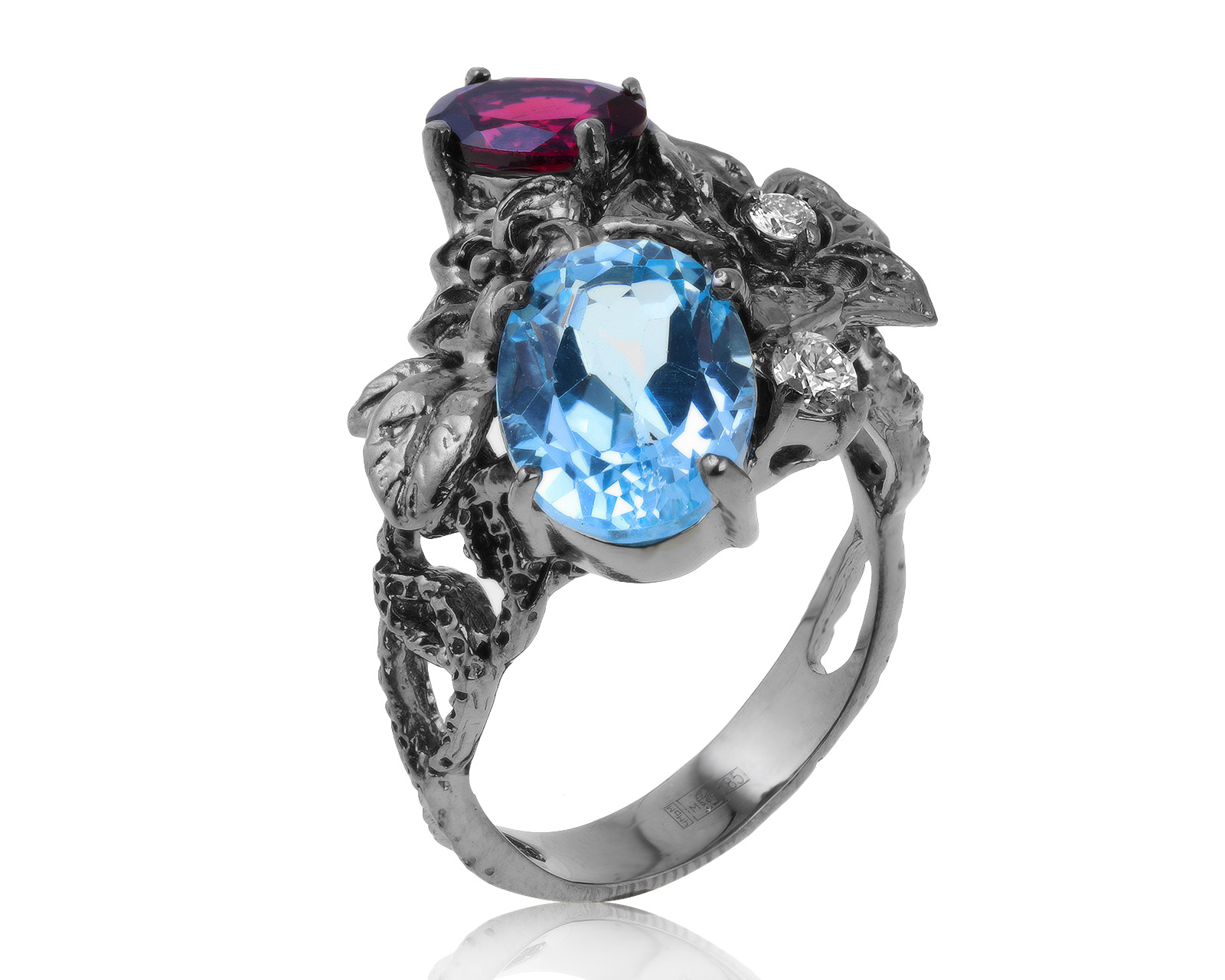 Притягательное золотое кольцо с топазом 2.73ct 131220/6