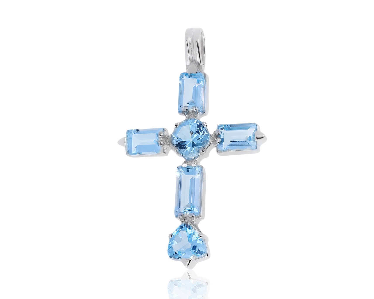 Престижный золотой кулон с аквамаринами 4.82ct 130620/5