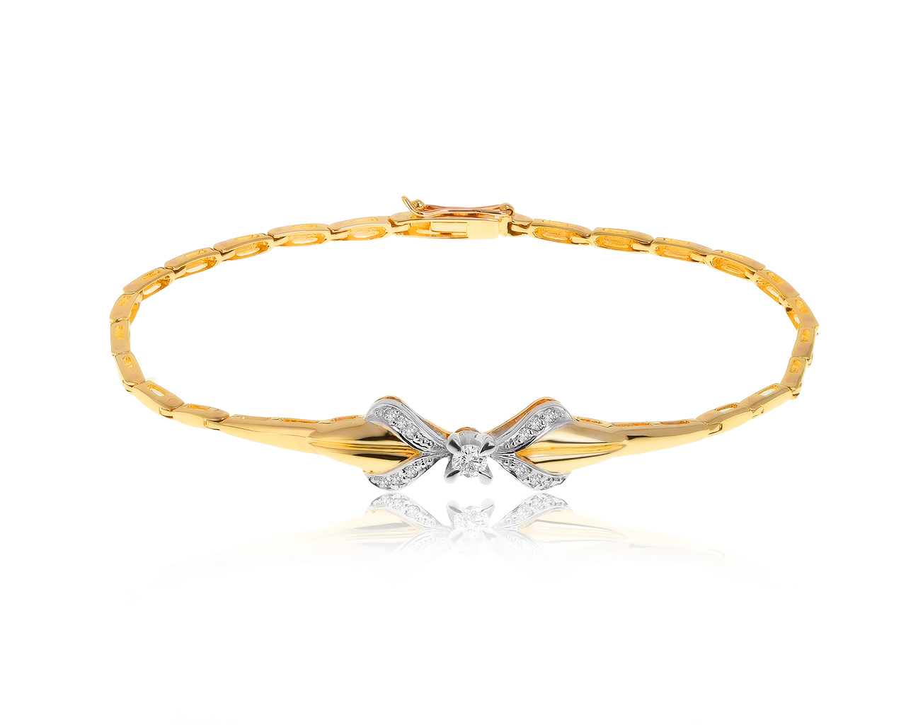 Безупречный золотой браслет с бриллиантами 0.23ct 260221/14