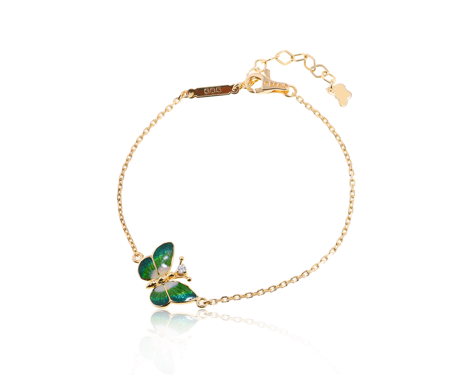 Оригинальный золотой браслет с эмалью Roberto Bravo 021022/4