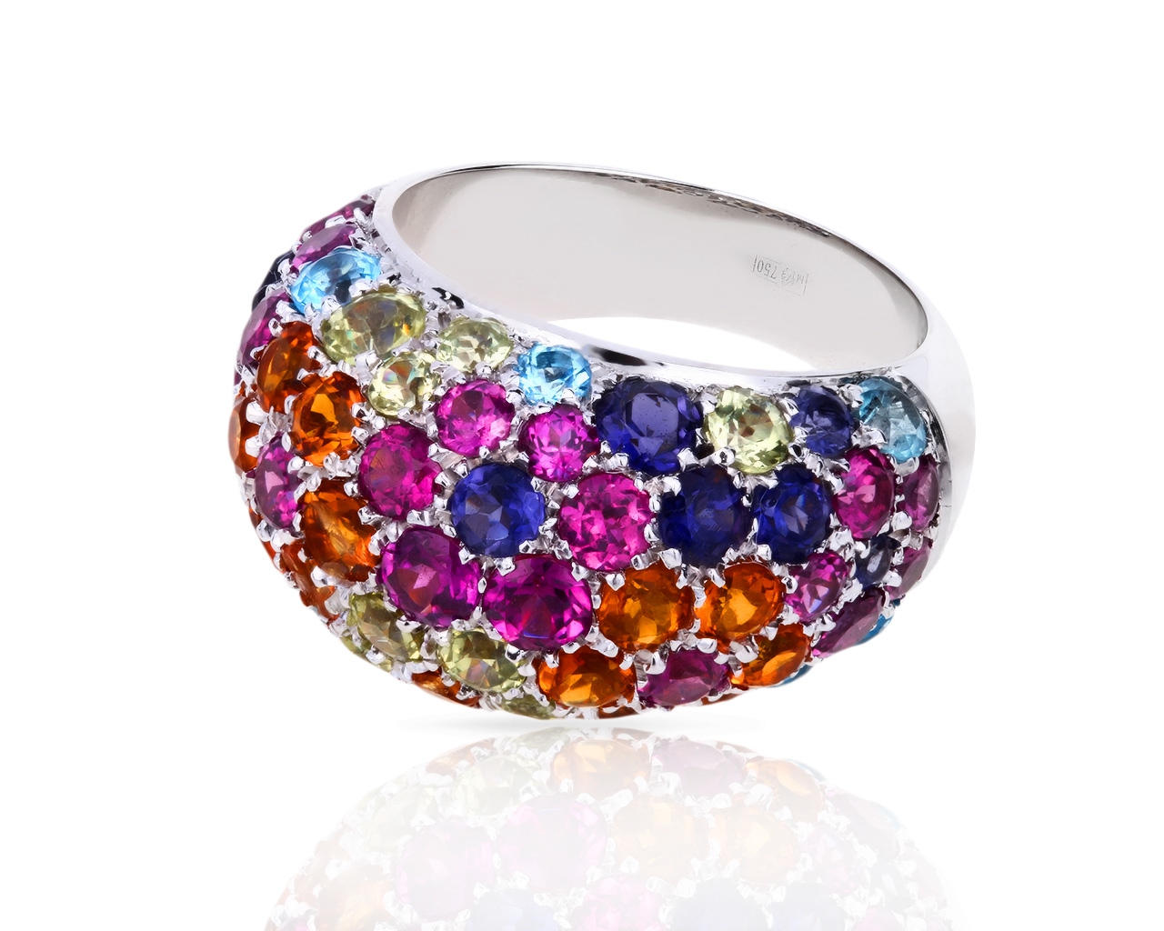 Золотое кольцо Pasquale Bruni Multistone Cocktail 300318/6