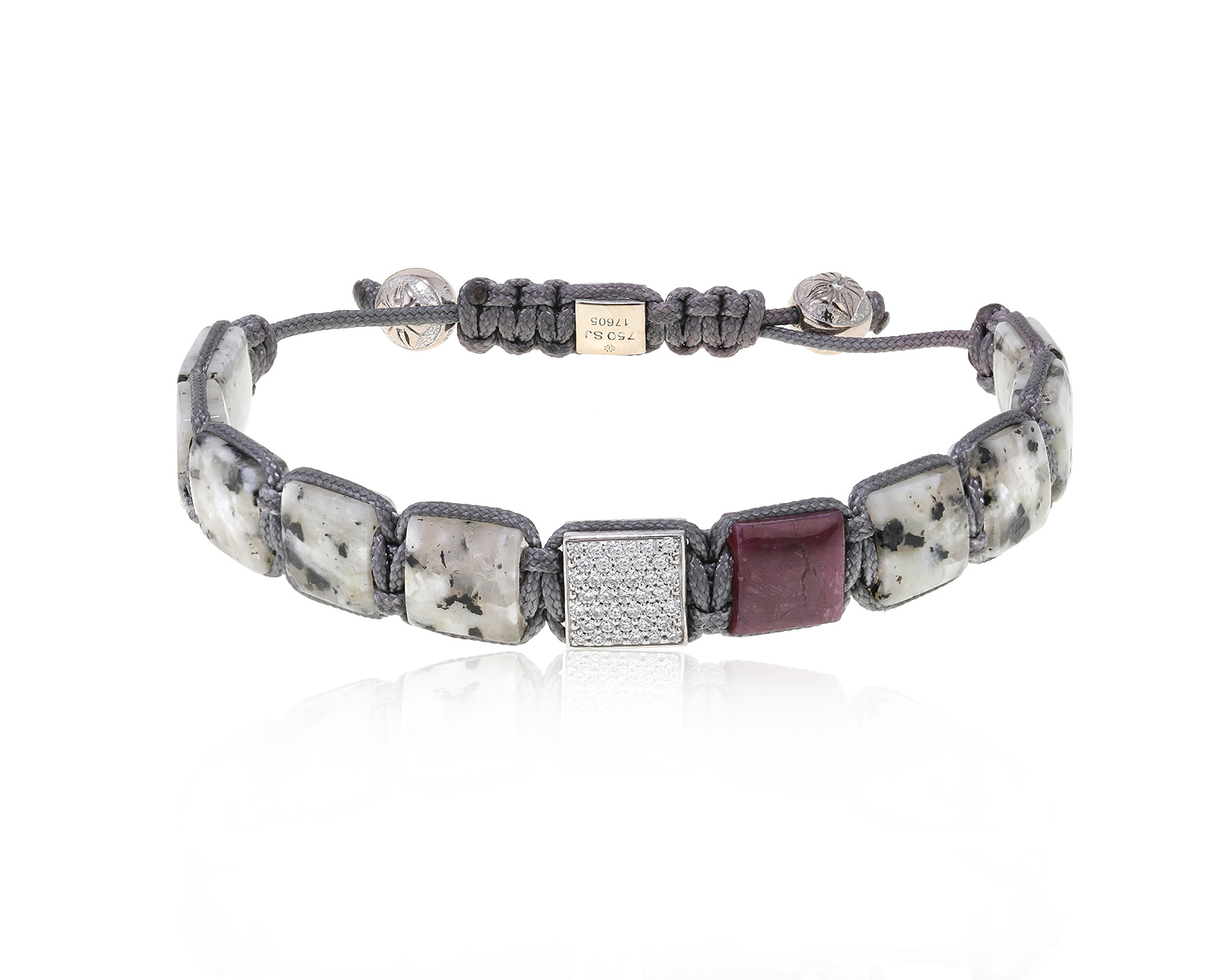 Оригинальный золотой браслет с гранитом 29.00ct Shamballa 281222/6 Оригинальный золотой браслет с гранитом 29.00ct Shamballa 281222/6
