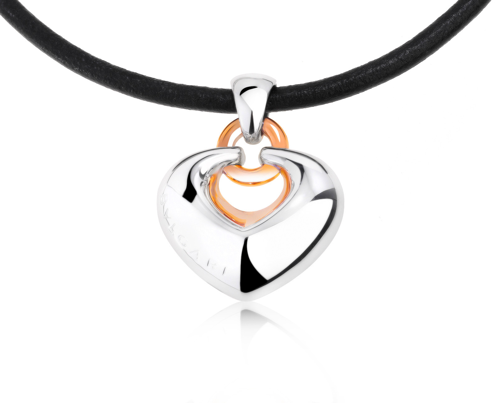 Оригинальный золотой кулон Bvlgari Heart 280521/16 Оригинальный золотой кулон Bvlgari Heart 280521/16