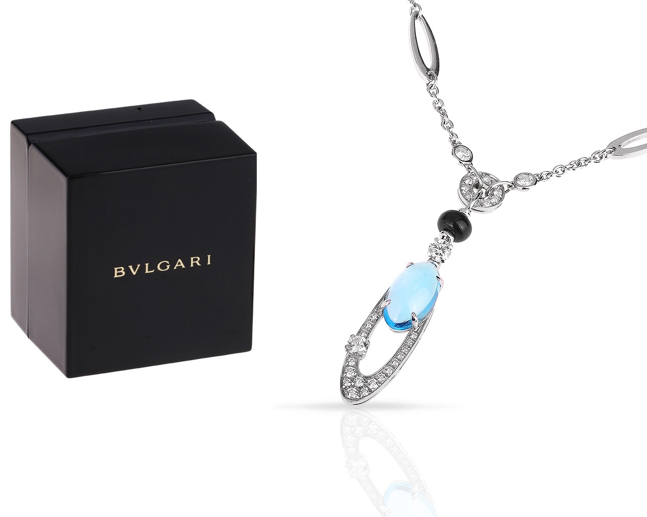 Золотое колье с бриллиантами 1.36ct Bvlgari Elisia