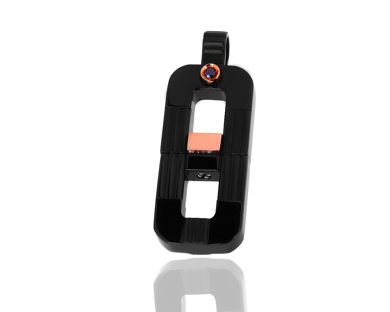 Золотая подвеска с черной керамикой Baraka