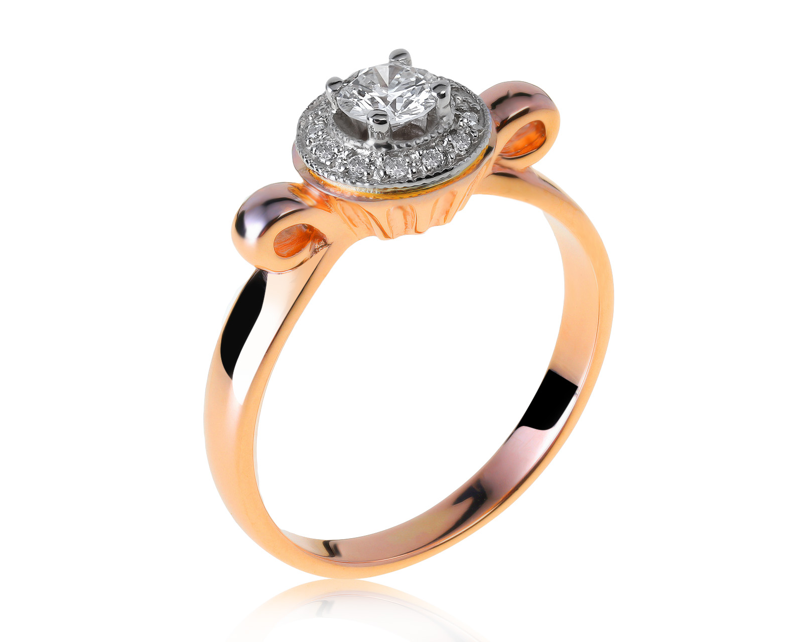 Прелестное золотое кольцо с бриллиантами 0.36ct 070721/3