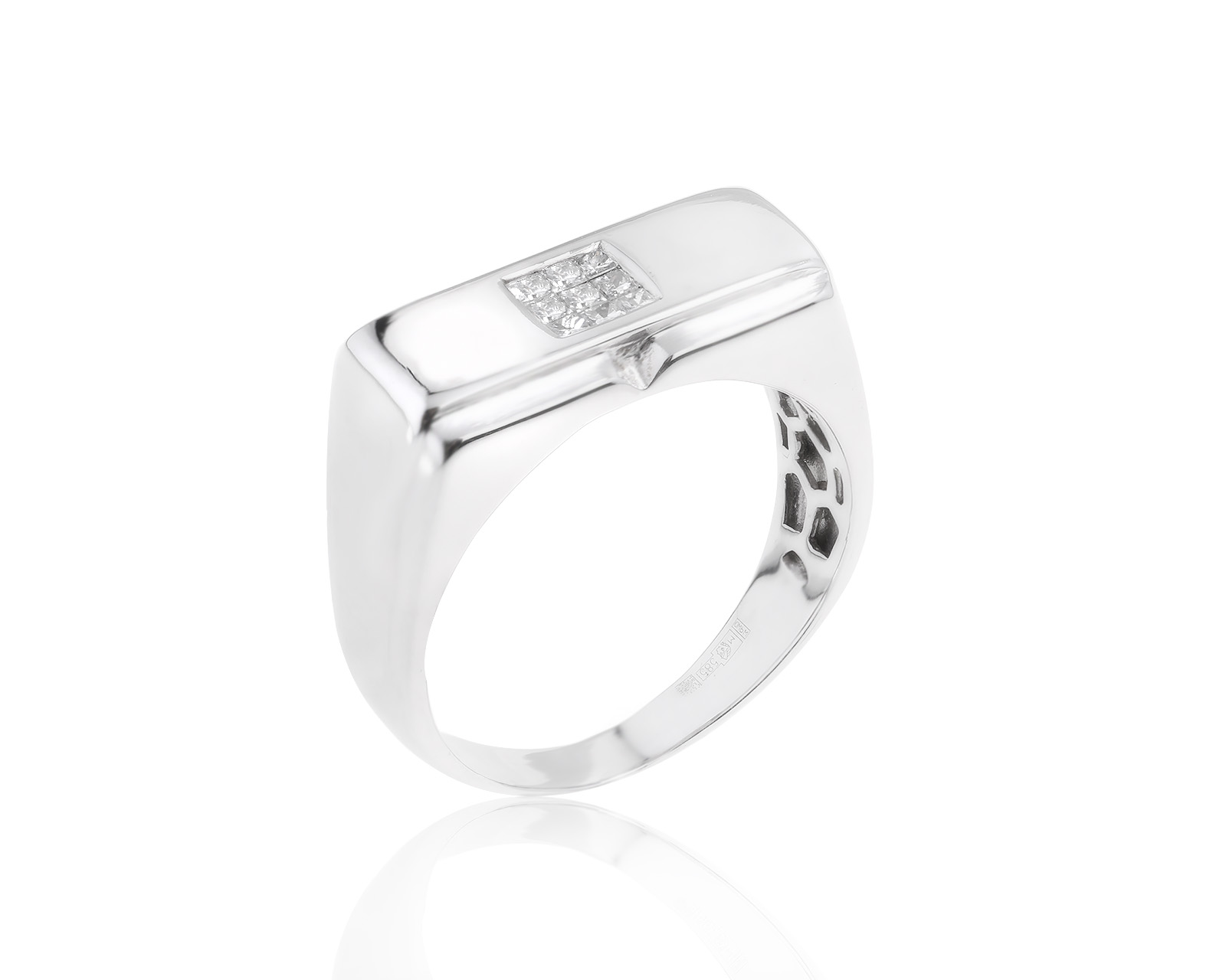 Золотое кольцо с бриллиантами 0.22ct
