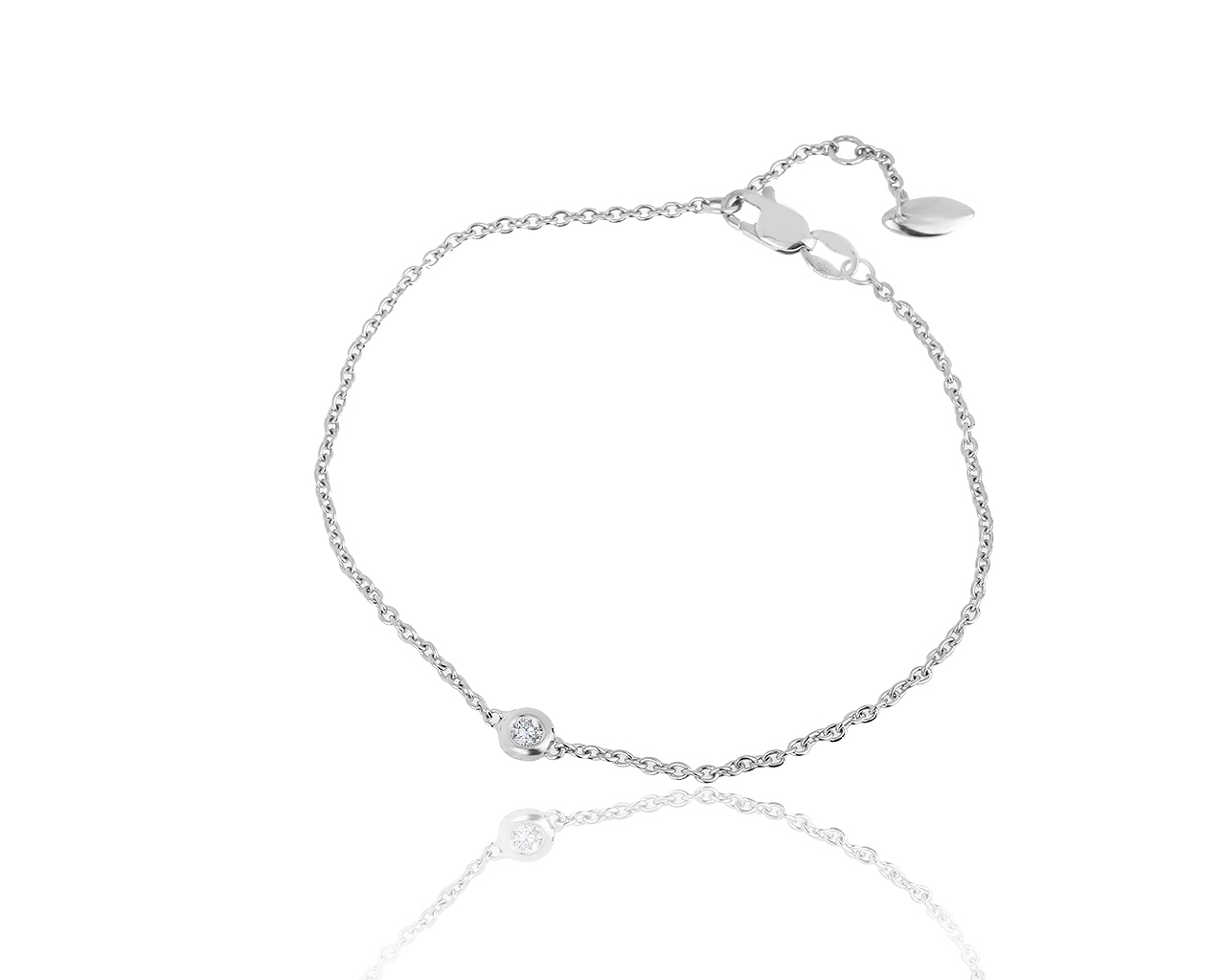 Итальянский золотой браслет с бриллиантом 0.07ct 010819/23