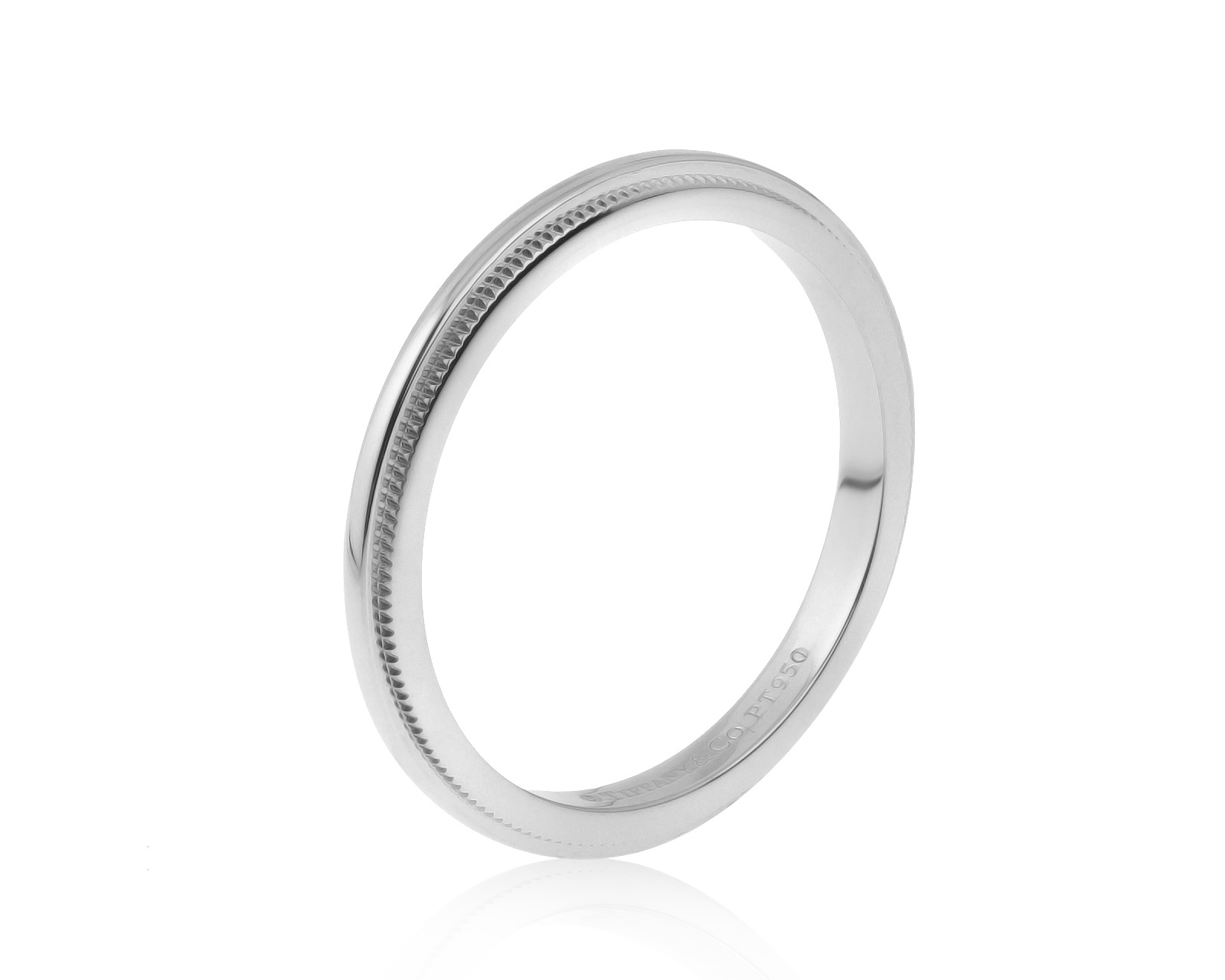 Оригинальное платиновое кольцо Tiffany&Co Milgrain 020421/9