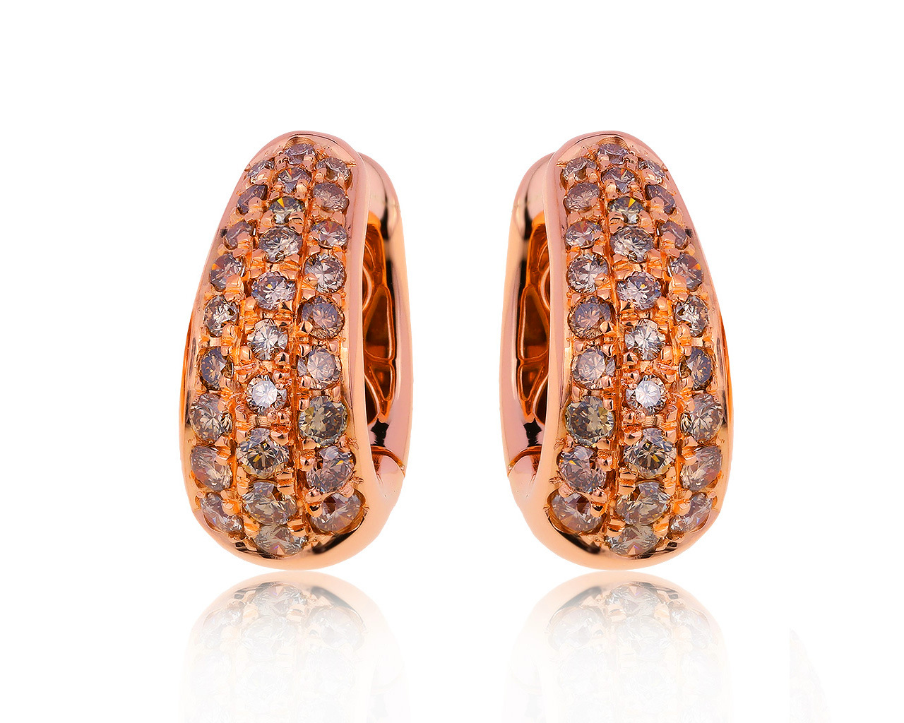 Оригинальные золотые серьги с бриллиантами 1.54ct Gianni Lazzaro 220620/1