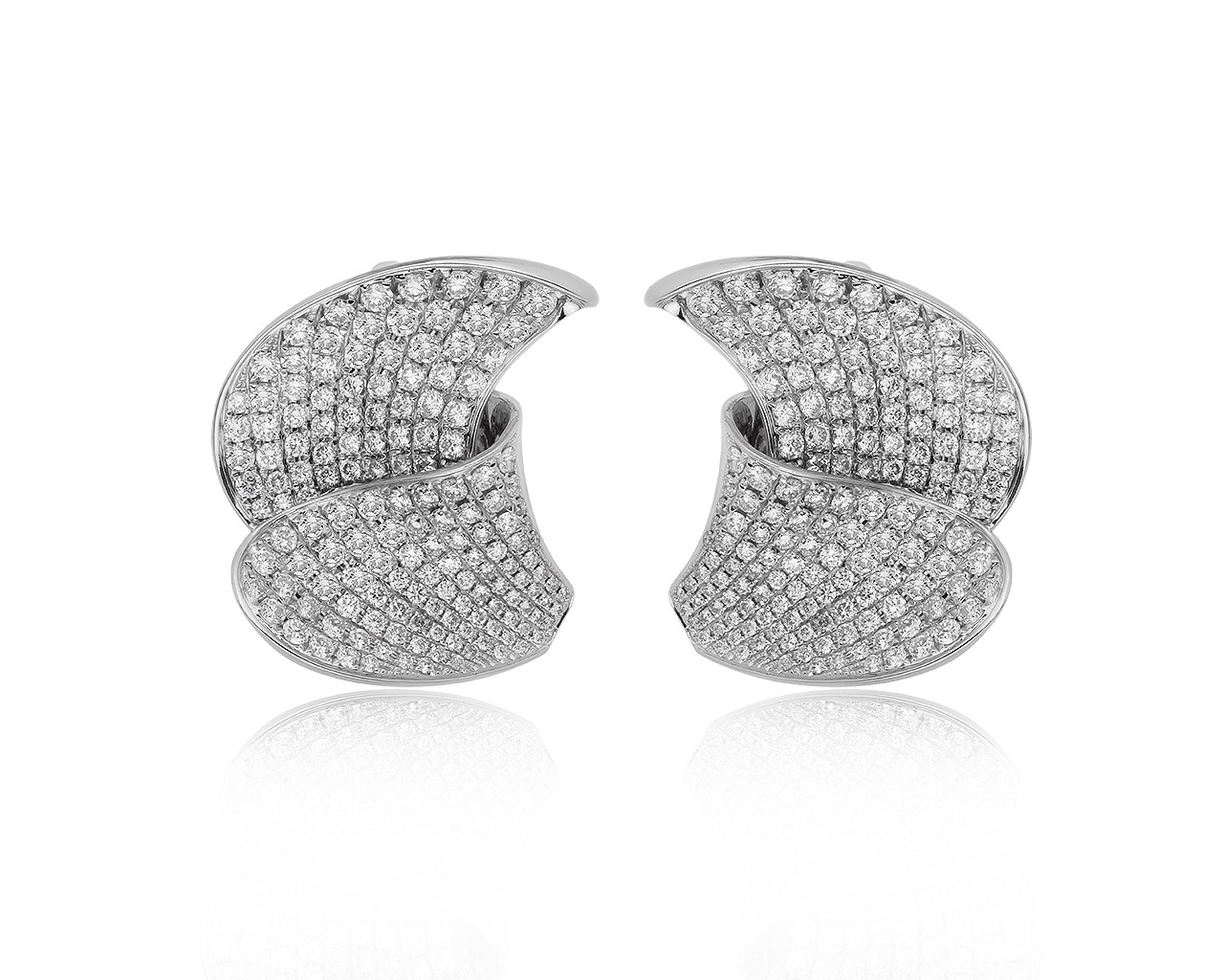 Шикарные золотые серьги с бриллиантами 5.72ct 271119/16