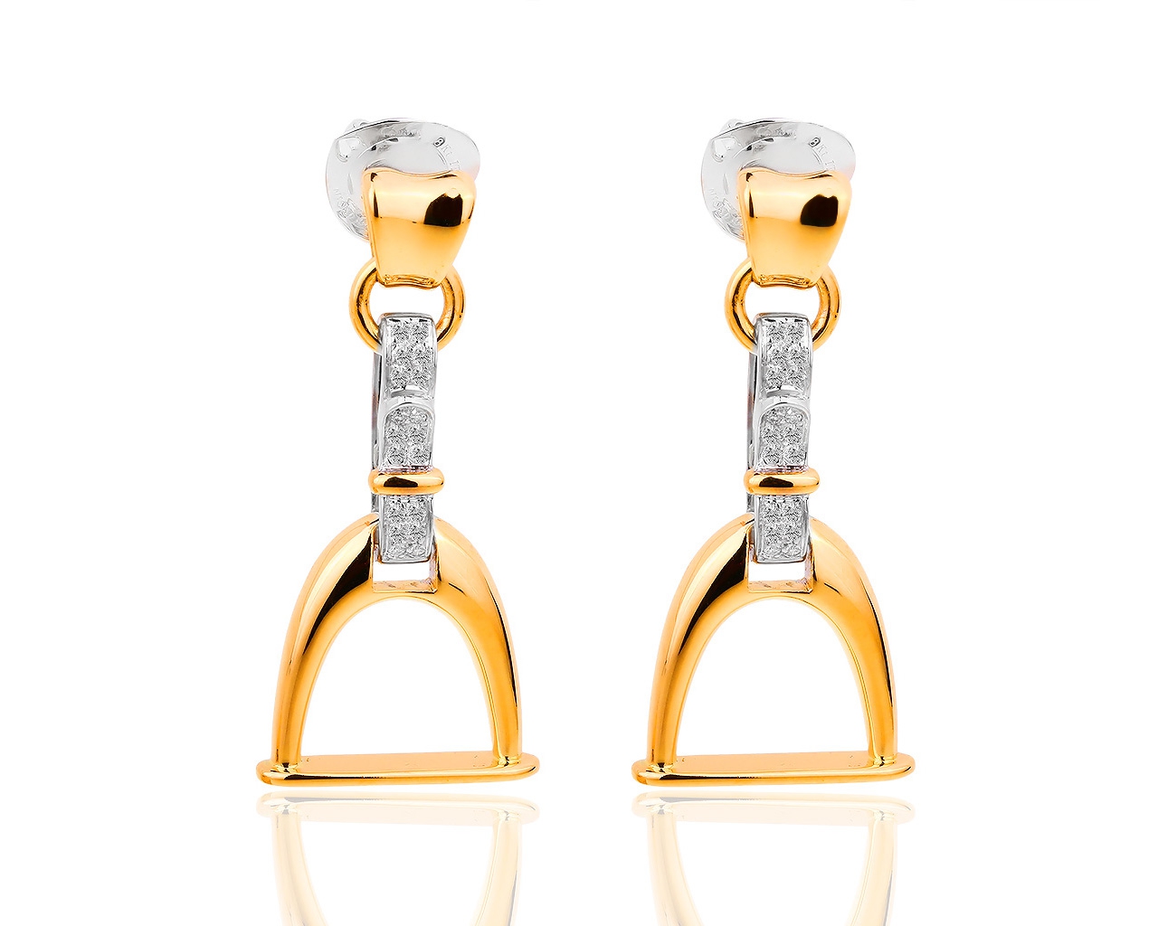 Оригинальные золотые серьги с бриллиантами 0.25ct Roberto Coin 310119/5