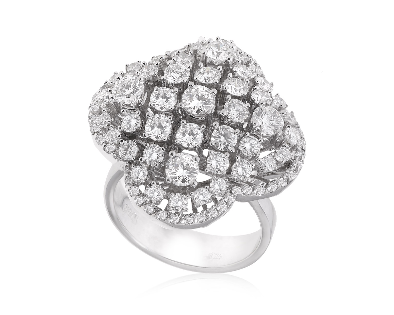 Престижное золотое кольцо с бриллиантами 3.04ct 150721/7 Престижное золотое кольцо с бриллиантами 3.04ct 150721/7