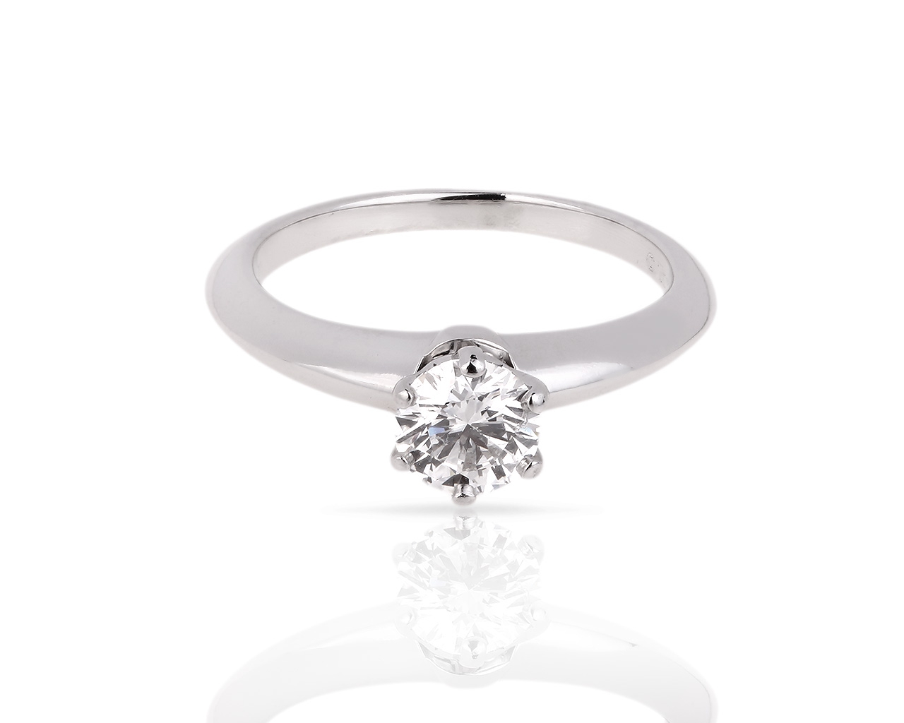 Платиновое кольцо с бриллиантом 0.51ct Tiffany&Co 050618/2