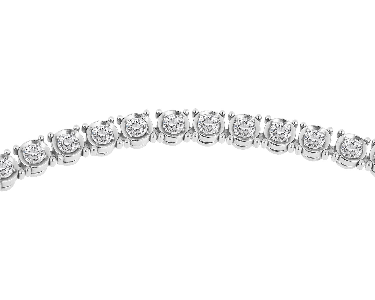 Теннисный золотой браслет с бриллиантами 2.30ct 240918/2