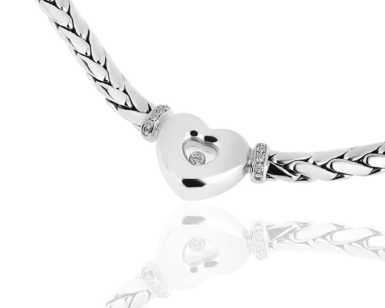 Золотое колье с бриллиантами Chopard Happy Diamonds 101018/2