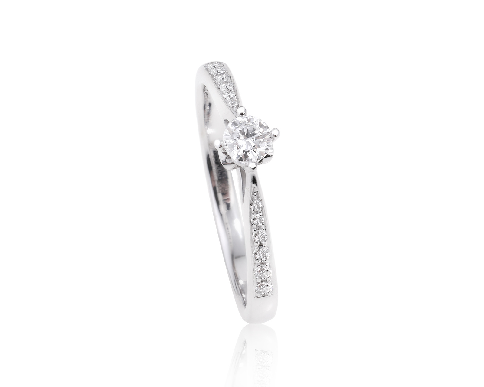 Золотое кольцо с бриллиантами 0.22ct