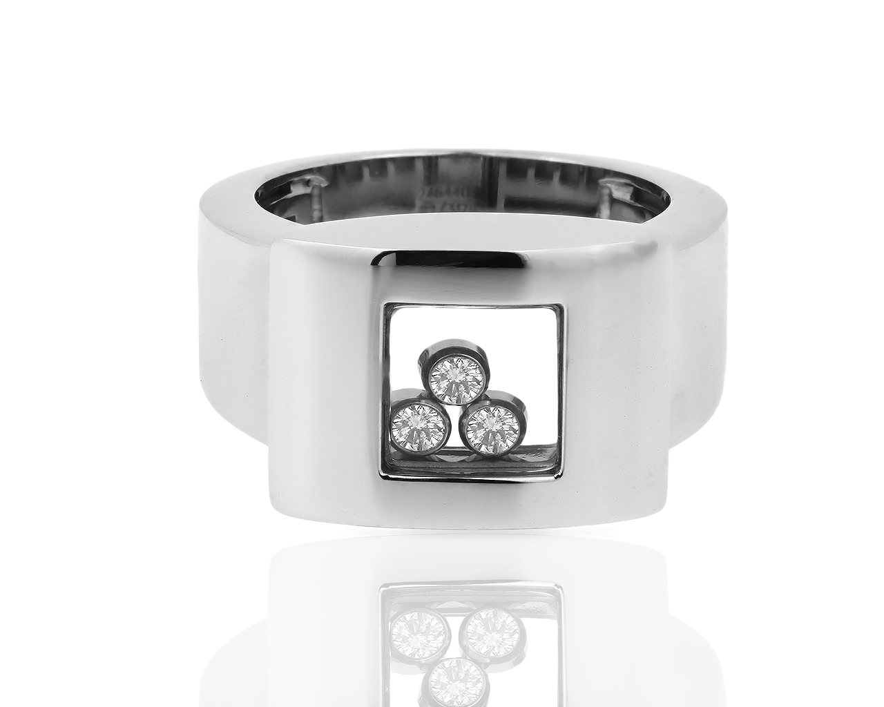 Золотое кольцо с бриллиантами 0.17ct Chopard Happy Diamonds
