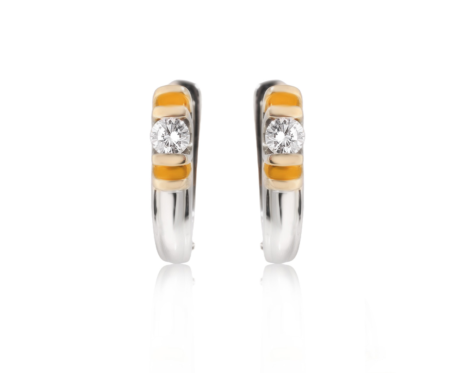 Золотые серьги с бриллиантами 0.18ct 171225/4