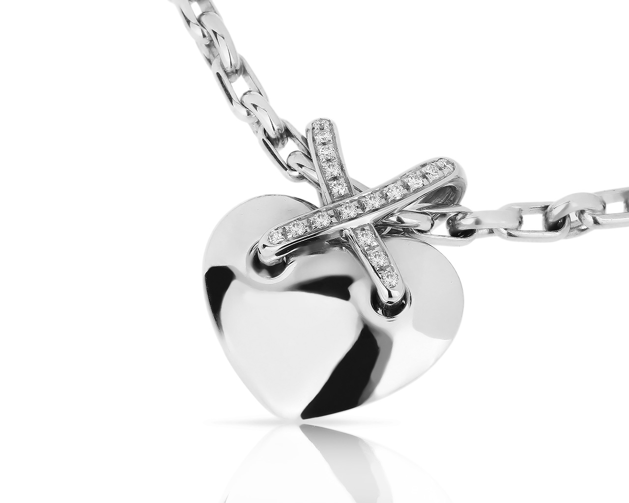 Изящное золотое колье с бриллиантами 0.25ct Chaumet Liens Maxi