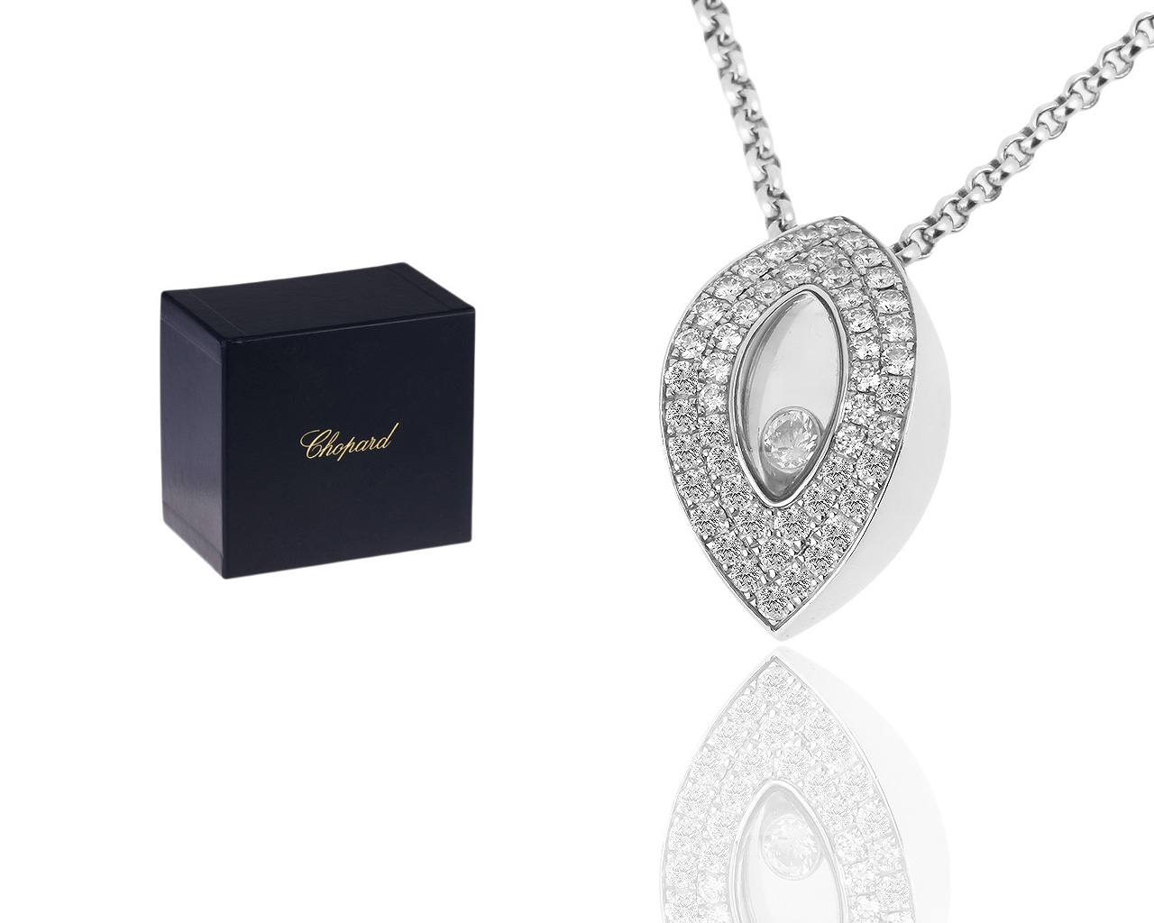 Прекрасная золотая подвеска с бриллиантами 0.91ct Chopard