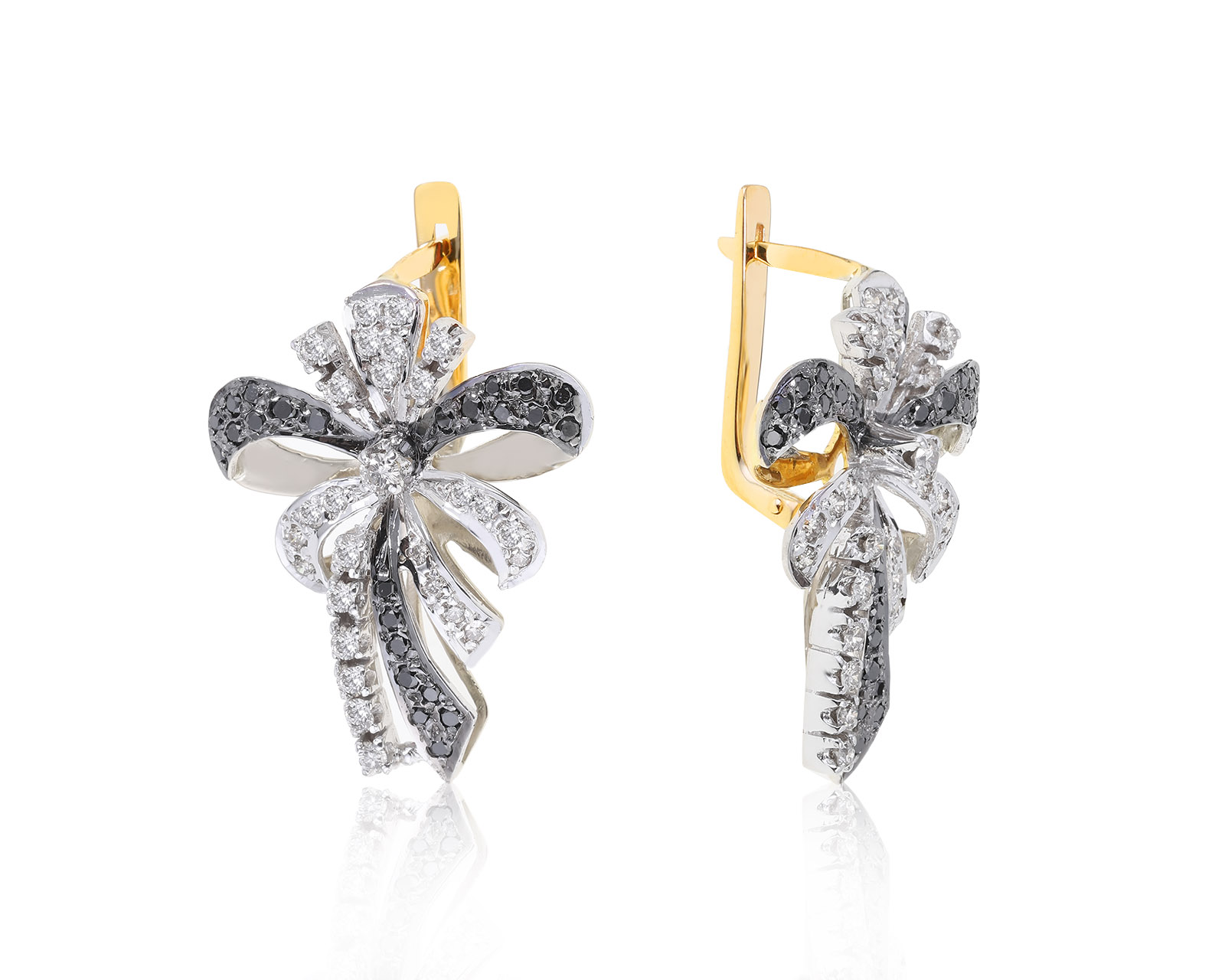 Очаровательные золотые серьги с бриллиантами 1.67ct СССР 190322/9