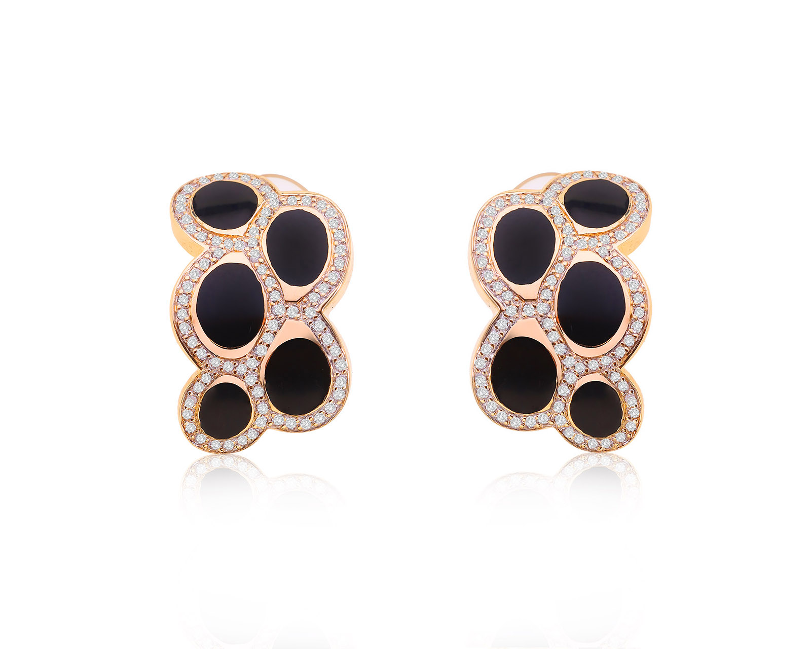 Золотые серьги с бриллиантами 0.65ct 010823/17 Золотые серьги с бриллиантами 0.65ct 010823/17